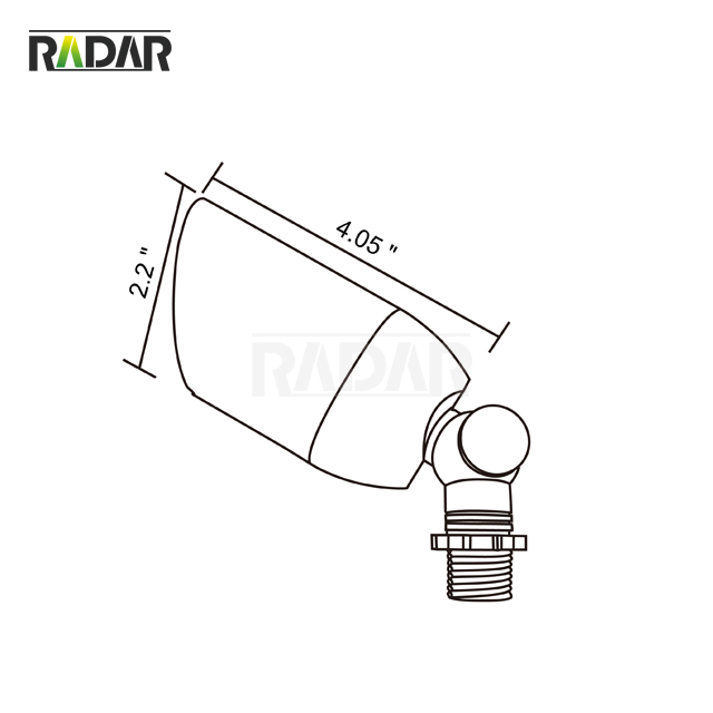 Foco de iluminación para exteriores de latón fundido, superventas, RAL-8101S-BBR, para bombilla MR16